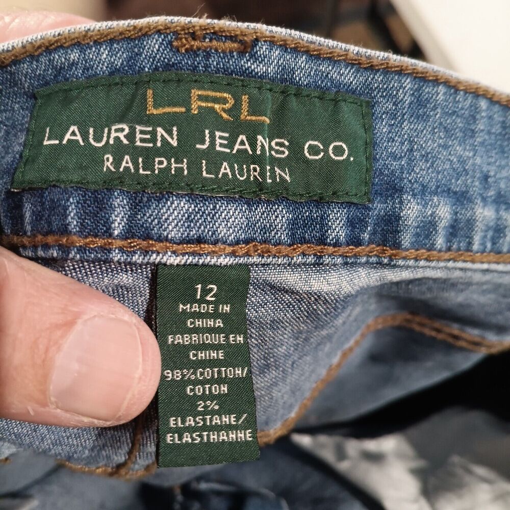 Lauren Ralph Lauren Jeans Company Denim Blue Jeans Women’s Size 12 Straight Leg - Picture 4 of 7